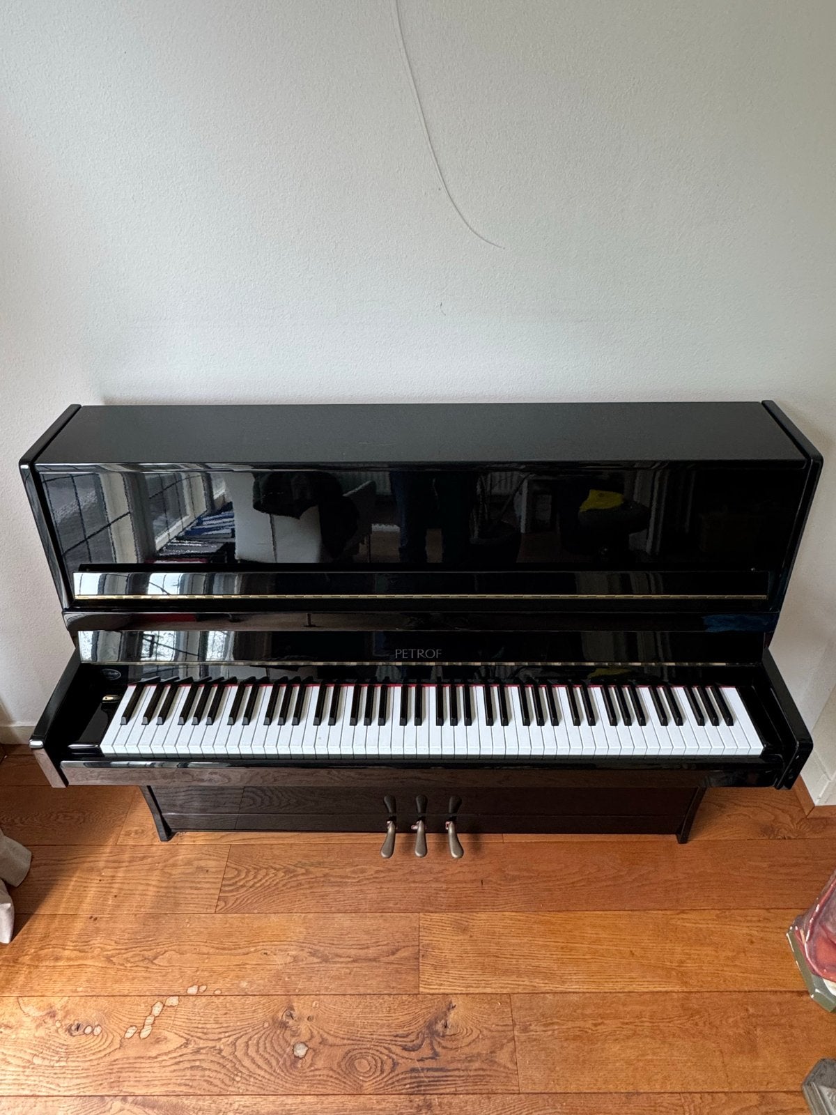 Petrof Piano Zwart Hoogglans - Tsjechië 1999, Muziek en Instrumenten, Ophalen, Gebruikt, Zwart, Piano