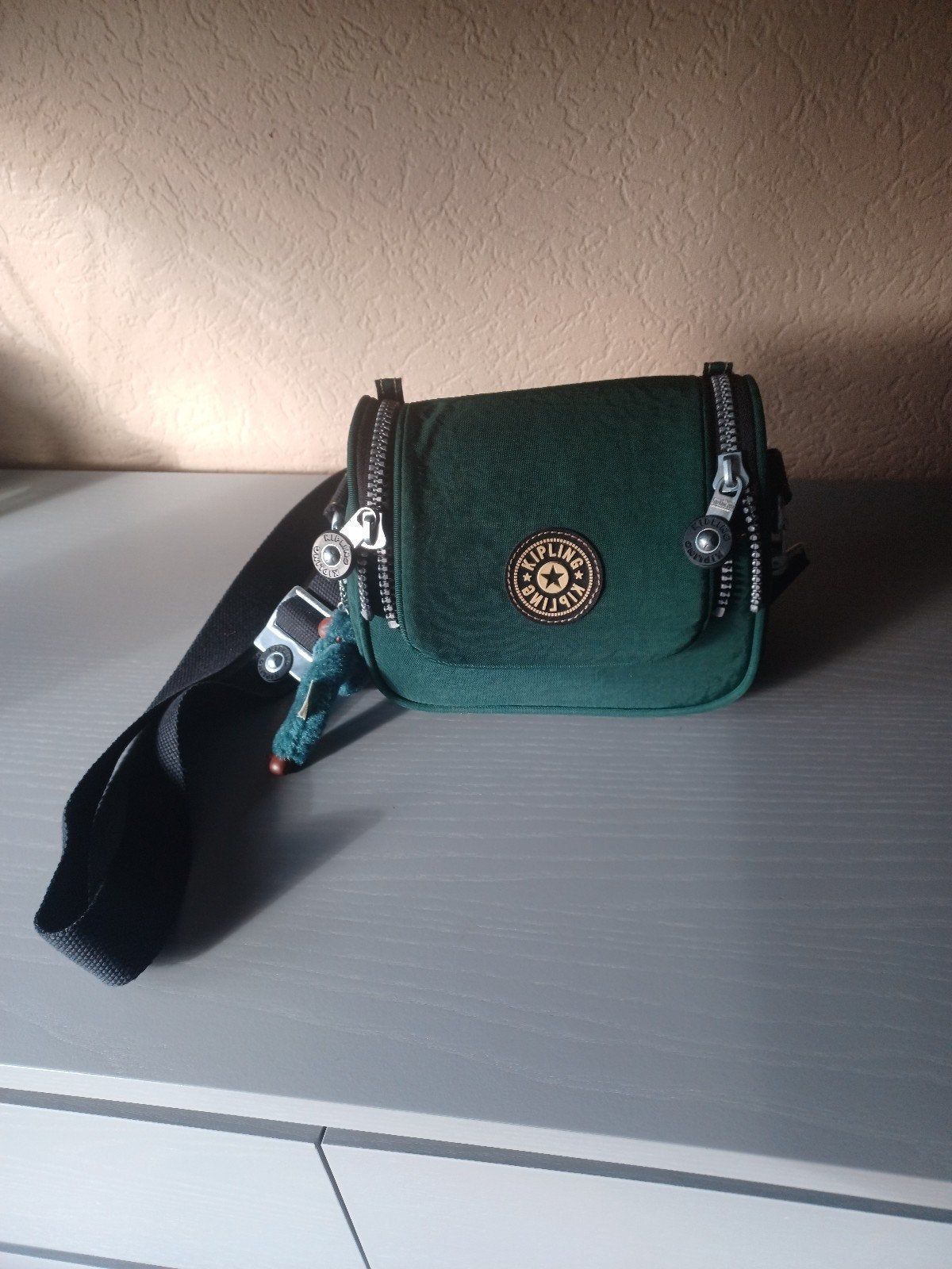 Kipling crosbody tas, Sieraden, Tassen en Uiterlijk, Tassen | Schoudertassen, Verzenden, Zo goed als nieuw, Groen, Kipling