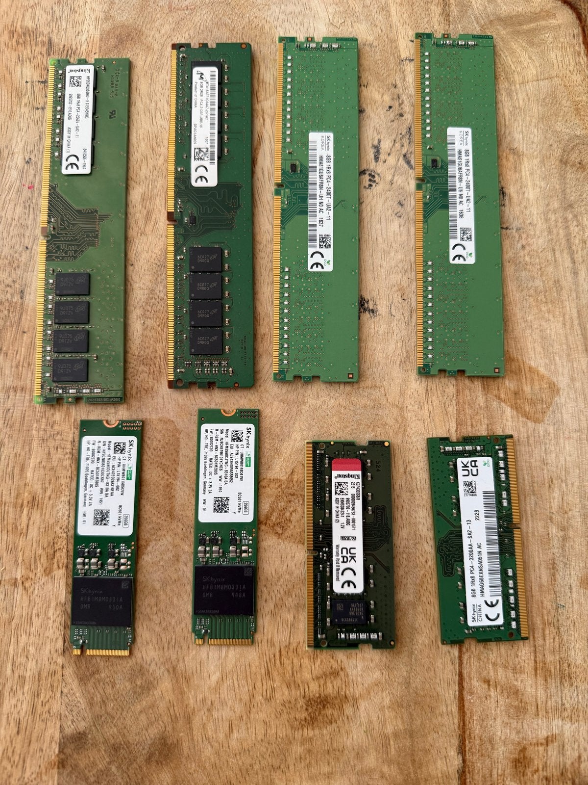 8GB RAM en 256GB NVMe SSD Geheugen, Computers en Software, RAM geheugen, Gebruikt, Server, DDR4, Ophalen of Verzenden