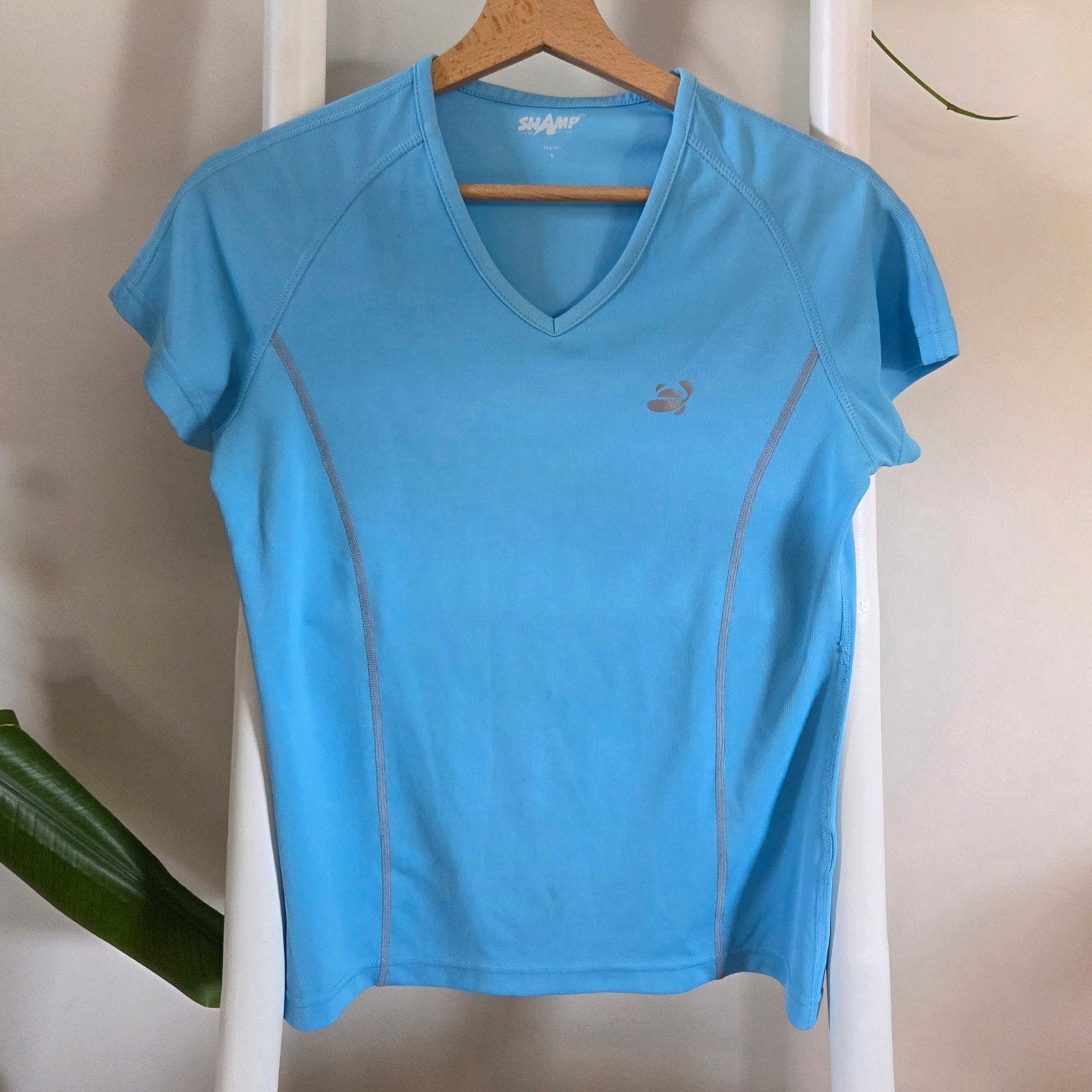 Shamp sportshirt dames, maat S - Lichtblauw, Shamp, Blauw, Ophalen of Verzenden, Maat 36 (S)