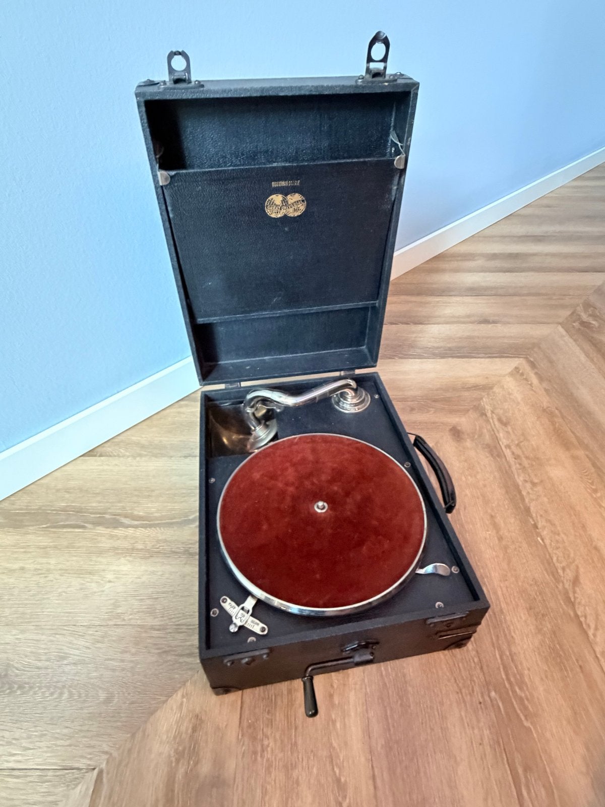 Antieke draagbare grammofoon platenspeler- defect, Ophalen, Gebruikt, Platenspeler, Overige merken