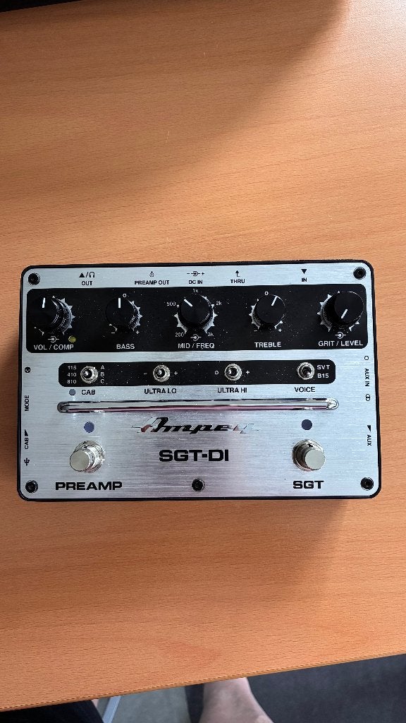 Ampeg SGT-DI voorversterker, Ophalen of Verzenden, Zo goed als nieuw, Basgitaar, 100 watt of meer