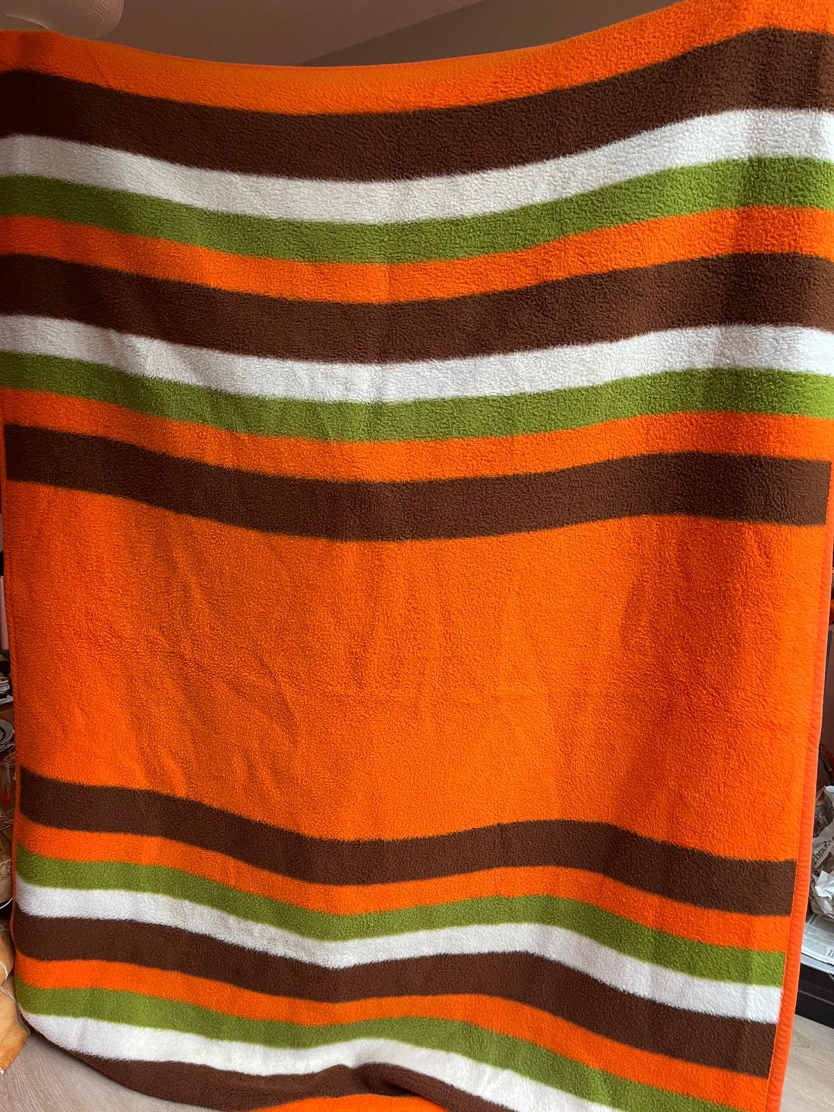 Vintage retro Dralon deken – jaren 60/70, Huis en Inrichting, Gebruikt, 200 cm, Ophalen of Verzenden, Plaid