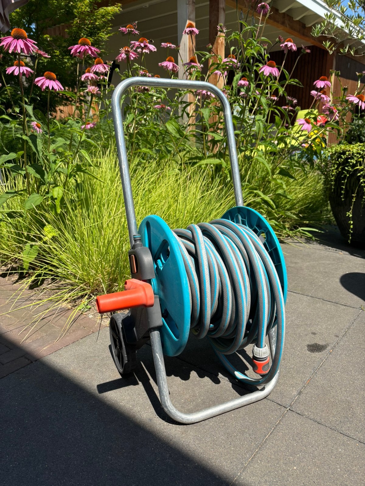 Haspel Gardena 20m compleet, Tuin en Terras, Tuinslangen, Ophalen, Zo goed als nieuw