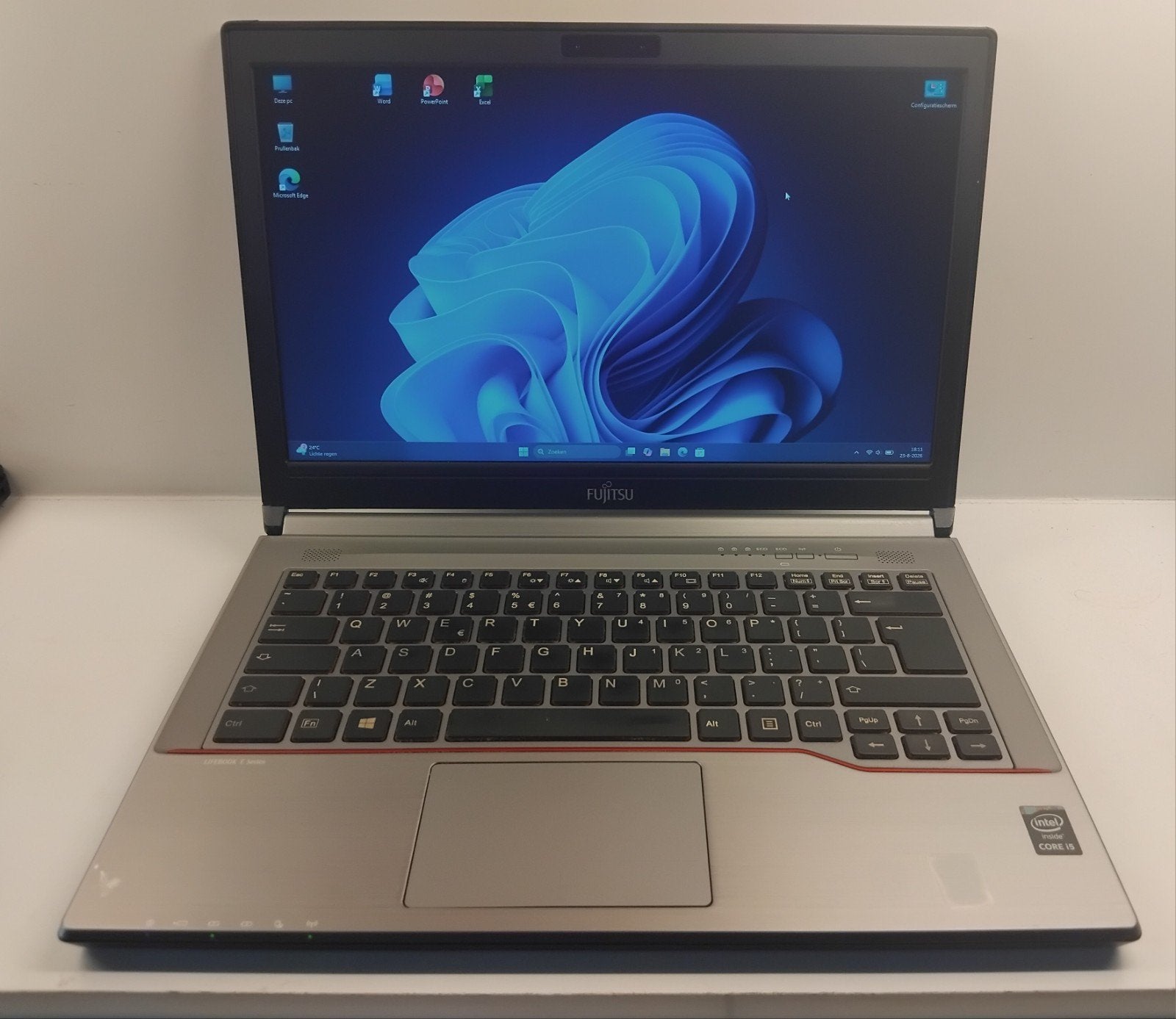 Fujitsu laptop i5 | 8 GB | 128 GB SSD | 14 inch | w11, Computers en Software, Windows Laptops, Gebruikt, 2 tot 3 Ghz, Qwerty, 8 GB