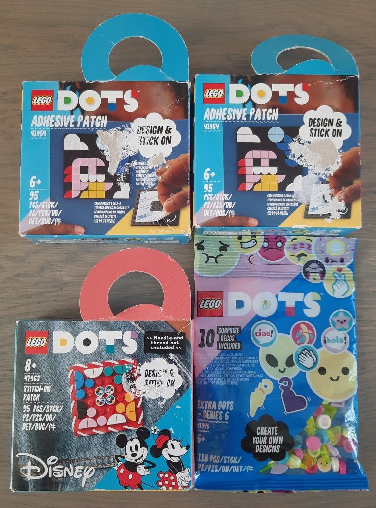 4 setjes lego dots, Compleet, Lego, Ophalen of Verzenden, Zo goed als nieuw
