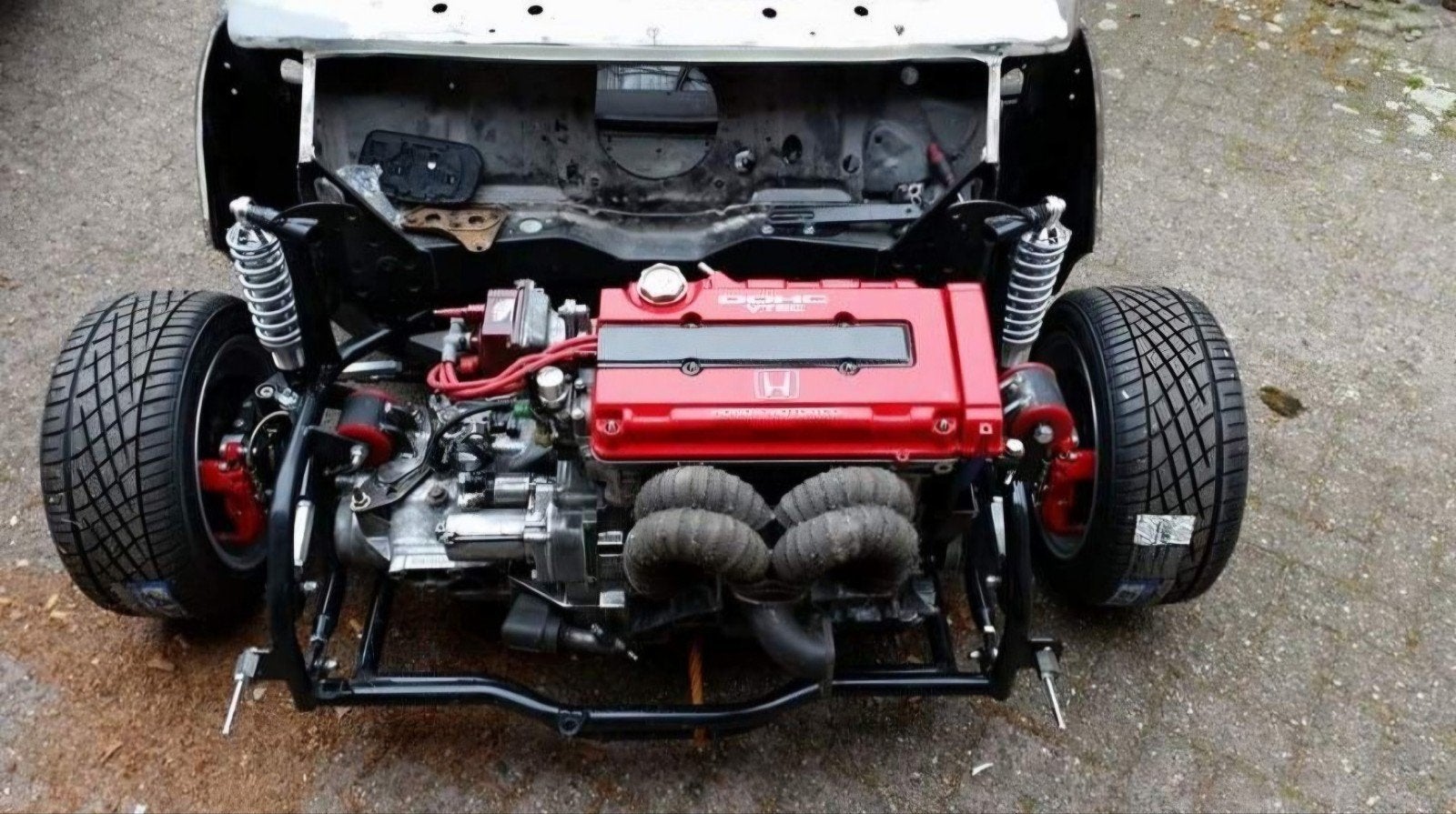 Classic Mini 1977 | MiniTec 4x4 AWD | Honda B16A1 Turbo, Ophalen, Voor, Honda, Bumper