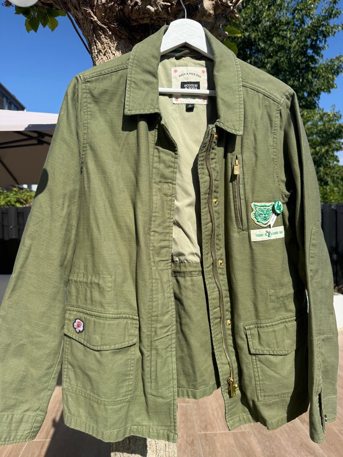 Scotch & Soda R'Belle katoenen parka zomerjack maat S, Ophalen of Verzenden, Nieuw, Maat 36 (S), Groen