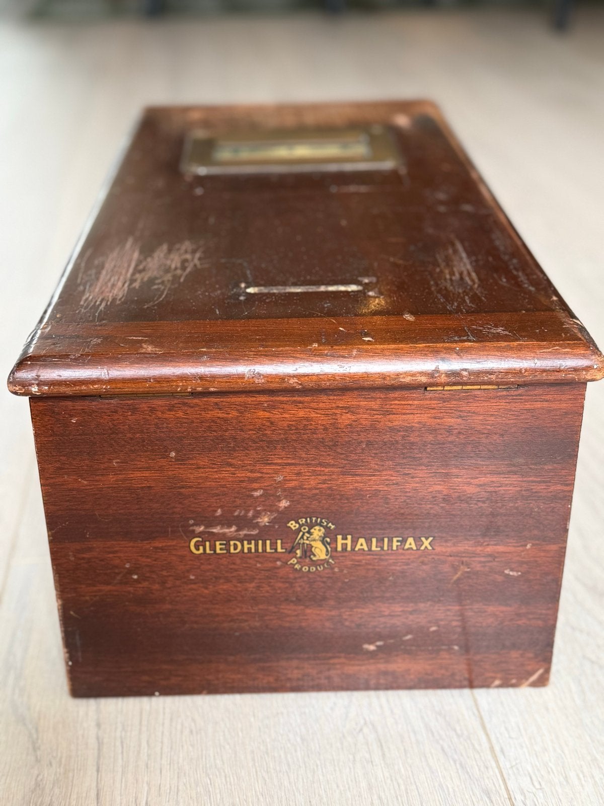 Antieke Gledhill' Halifax  Houten Kassa UK, Antiek en Kunst, Ophalen of Verzenden