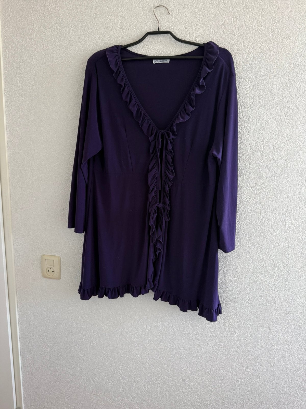 Magna schitterende open vest/lange blouse/ jasje maat 56/58, Kleding | Dames, Ophalen of Verzenden, Zo goed als nieuw, Paars, Overige typen