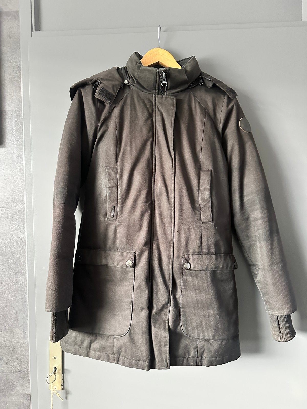 Airforce Herringbone Jas met Afneembare Capuchon maat S, Ophalen of Verzenden, Gedragen, Maat 38/40 (M), Grijs