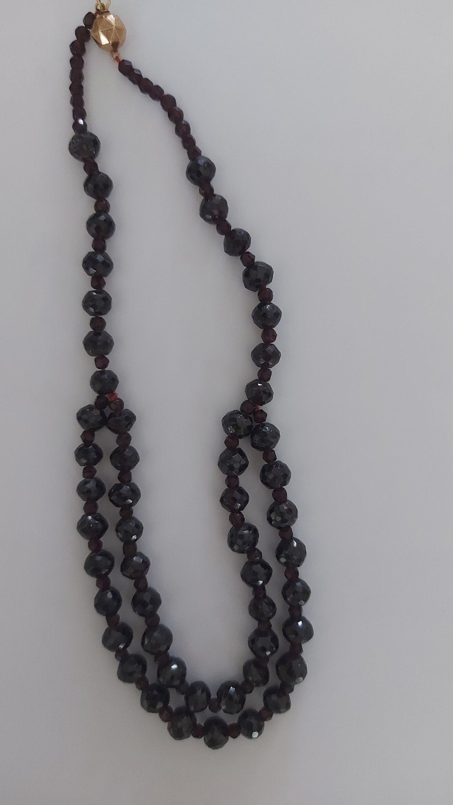Antieke rode granaat collier., Gebruikt, Ophalen of Verzenden, Steen of Mineraal, Met edelsteen