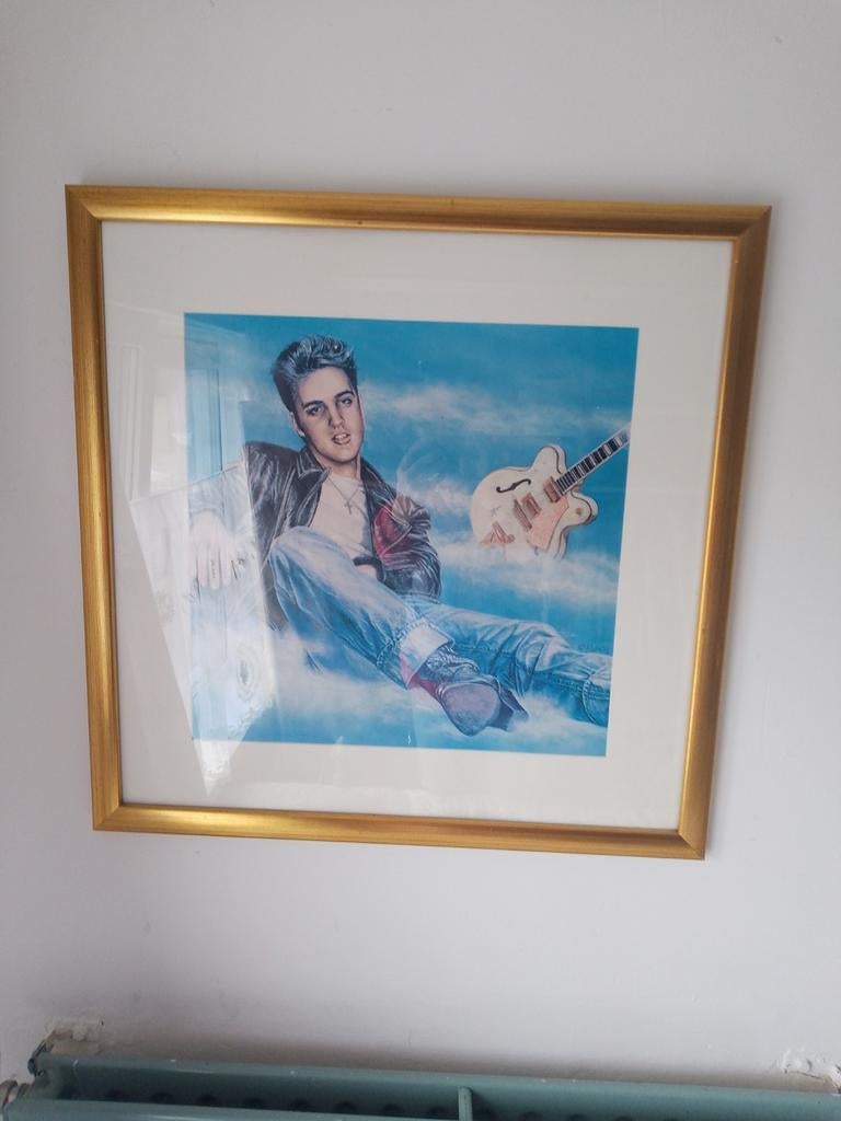 Ingelijste foto van Elvis Presley, Ophalen, Minder dan 50 cm, Gebruikt, Foto of Poster