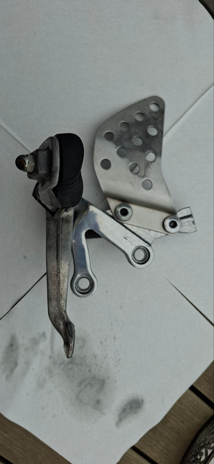 Kawasaki voetsteun en rempedaal set, Ophalen of Verzenden, Gebruikt