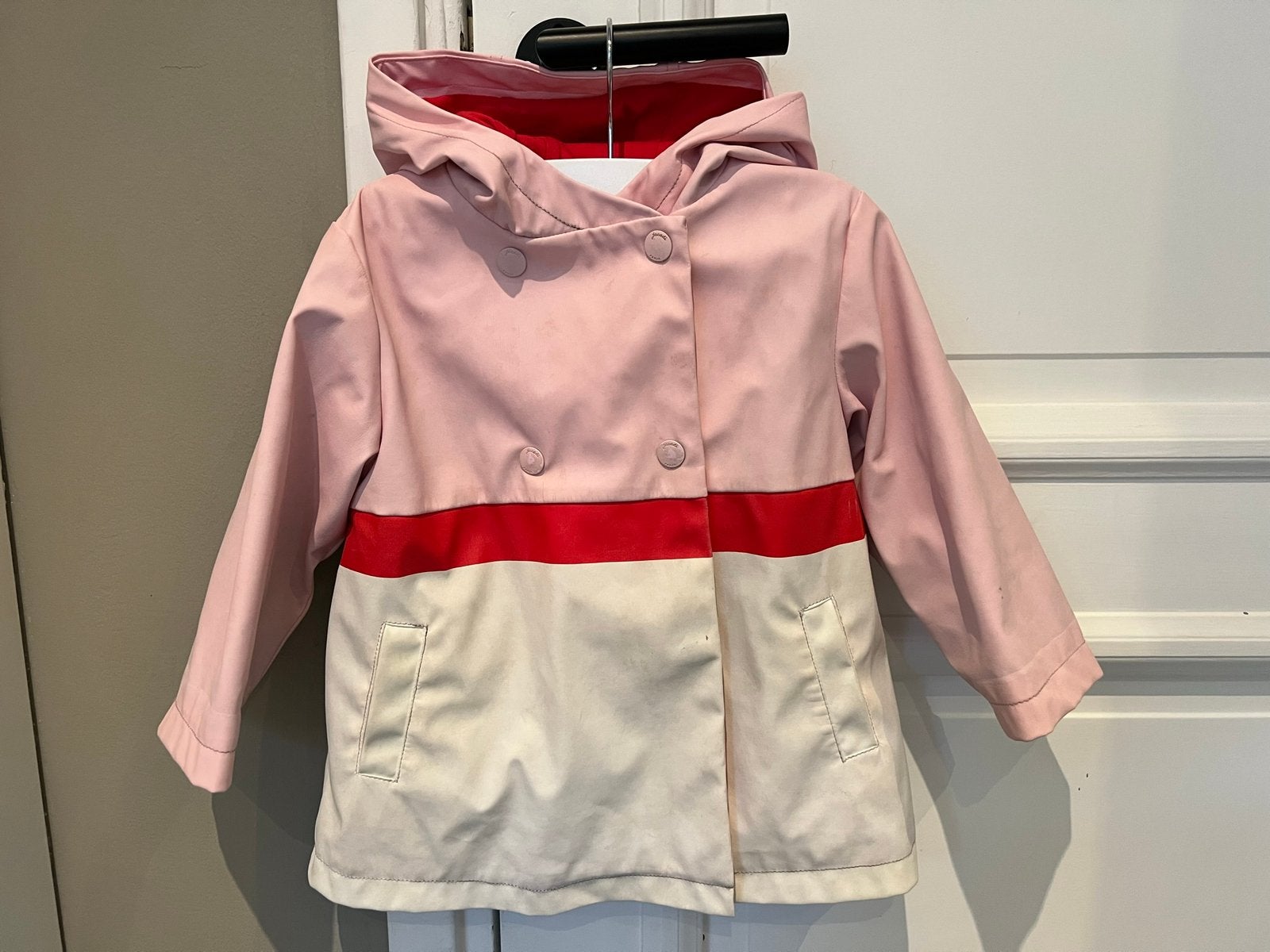 Jacadi regenjack maat 86, Kinderen en Baby's, Babykleding | Maat 86, Ophalen of Verzenden, Gebruikt, Meisje, Jasje
