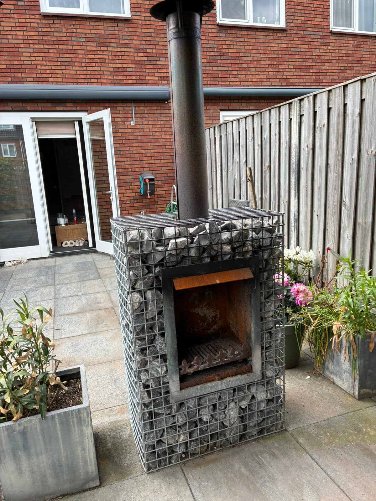 schanskorf buiten openhaard, Tuin en Terras, Ophalen, Zo goed als nieuw