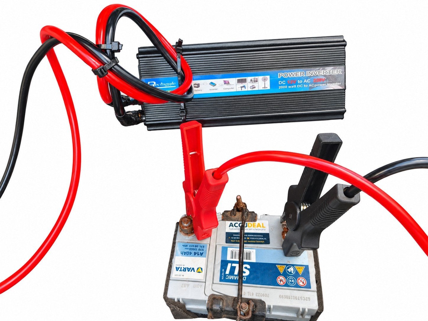 Noodstroom 12v/220v Omvormer + kookplaat + lader Nieuwstaat!, Ophalen of Verzenden, Zo goed als nieuw