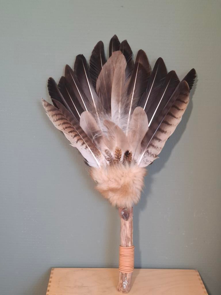 Smudge veren fan wauw, gier, valk, gans, sjamaan stok., Ophalen of Verzenden