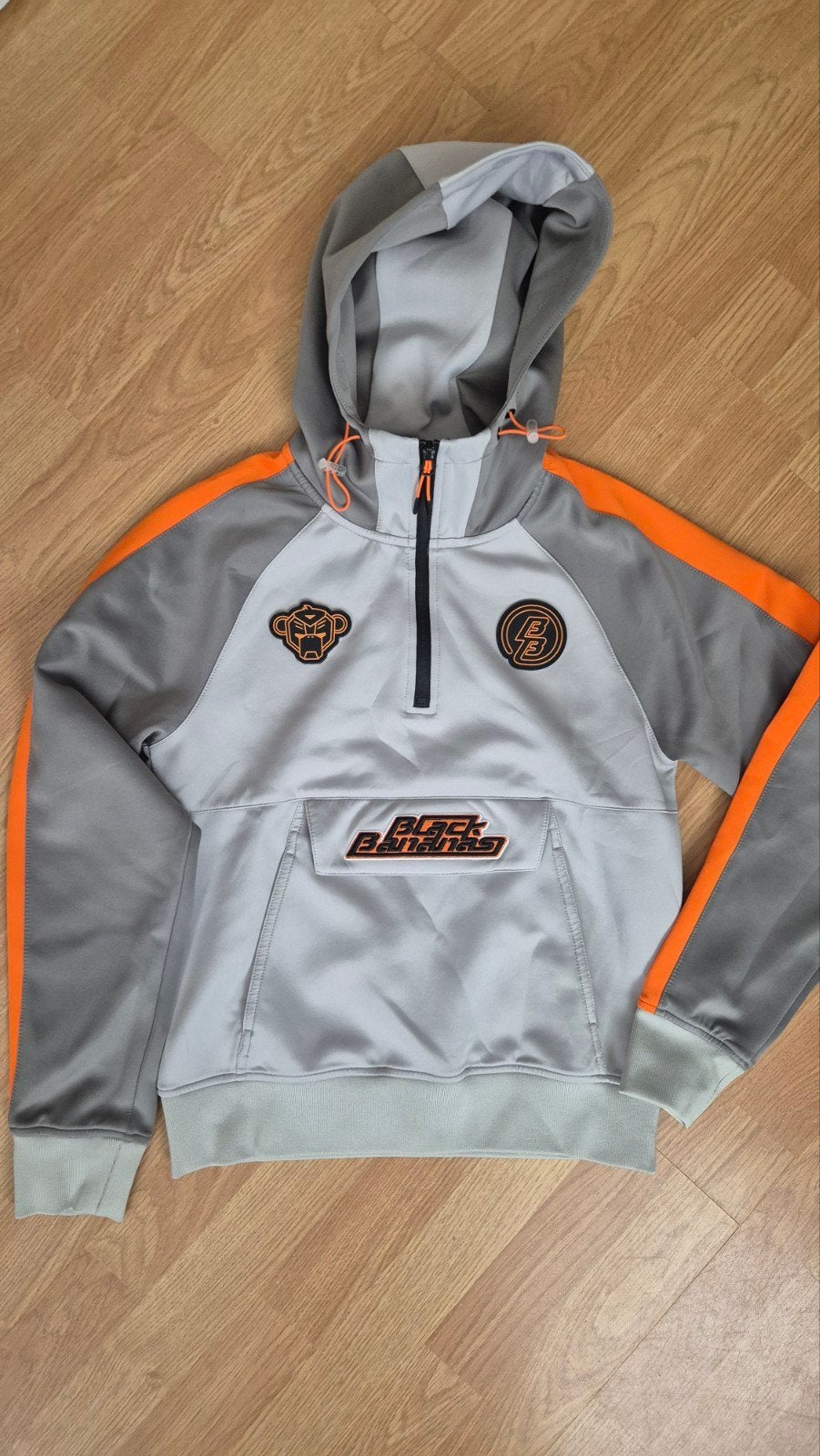 Black Bananas Hoodie XS Grijs Oranje, Ophalen of Verzenden, Zo goed als nieuw, Black Bananas