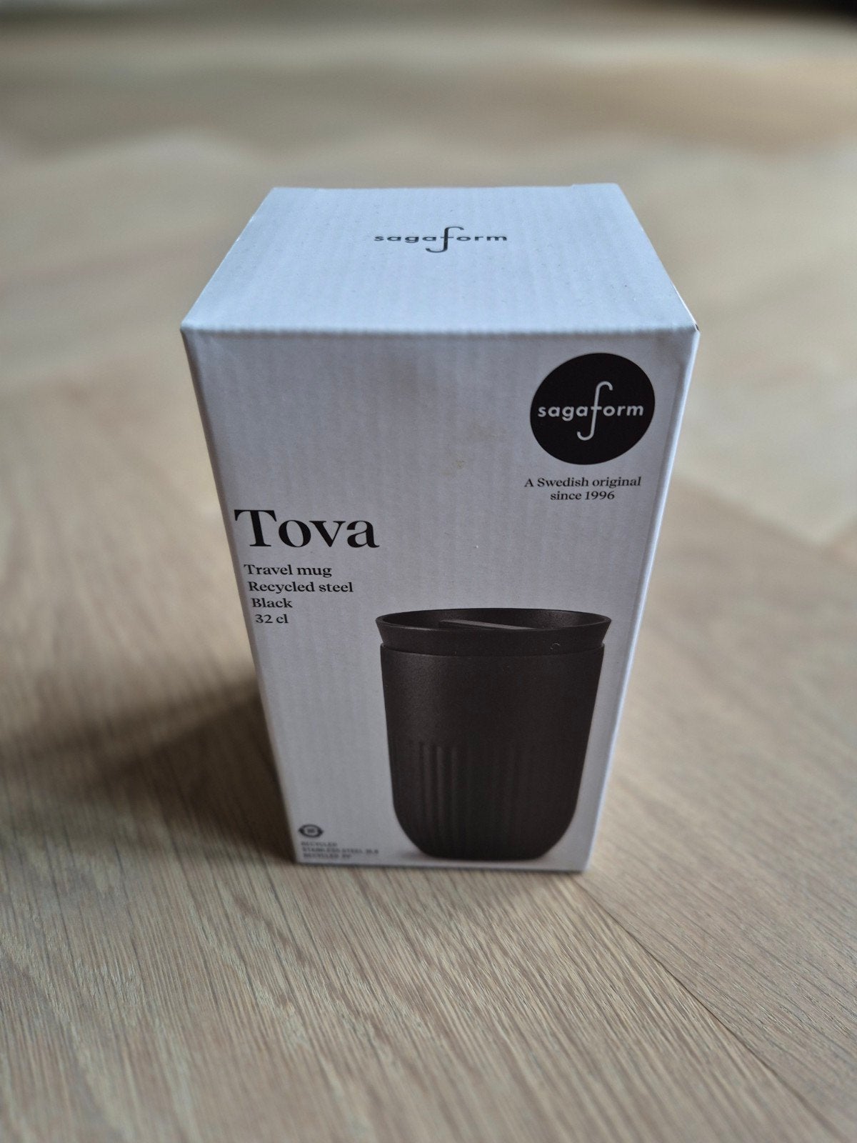 Sagaform Tova Travel Mug - Zwart, 32 cl, Overige typen, Nieuw, Ophalen of Verzenden, Zwart