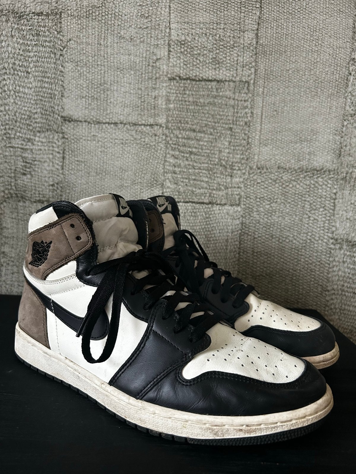 Nike Air Jordan 1 Retro High Mocha - Maat 47.3, Kleding | Heren, Ophalen of Verzenden, Gedragen, Bruin, Sneakers of Gympen