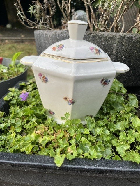 vintage Art Deco suikerpot, Antiek en Kunst, Ophalen of Verzenden