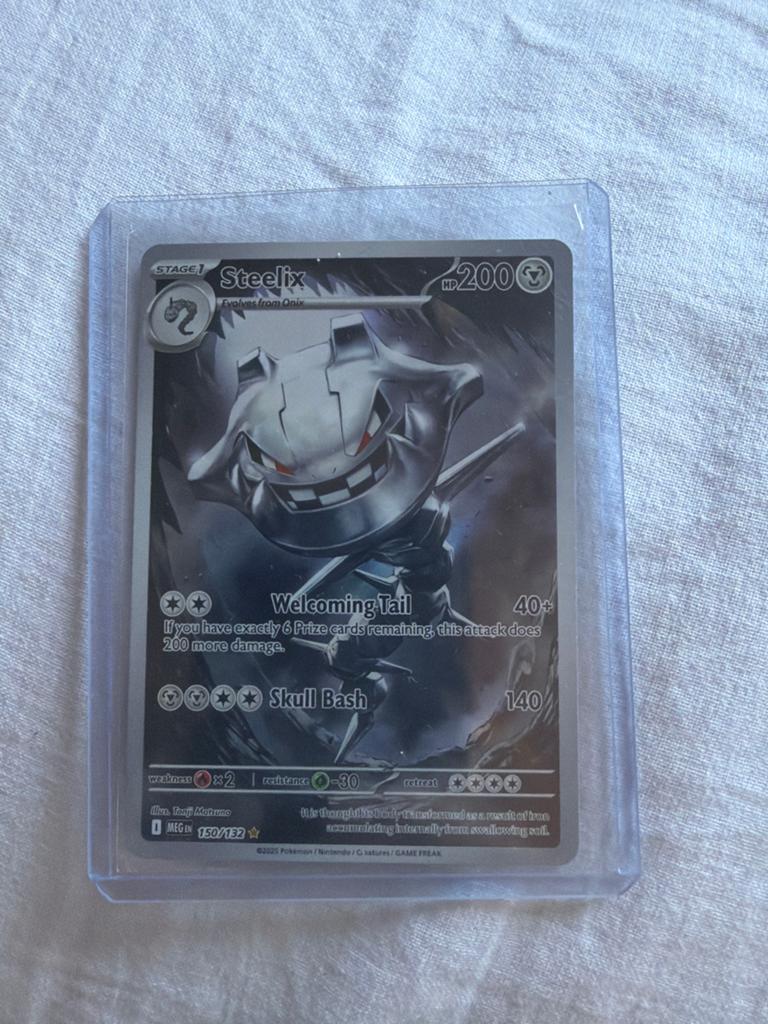 Pokemonkaart Steelix 150/132, Ophalen of Verzenden, Zo goed als nieuw, Losse kaart, Foil