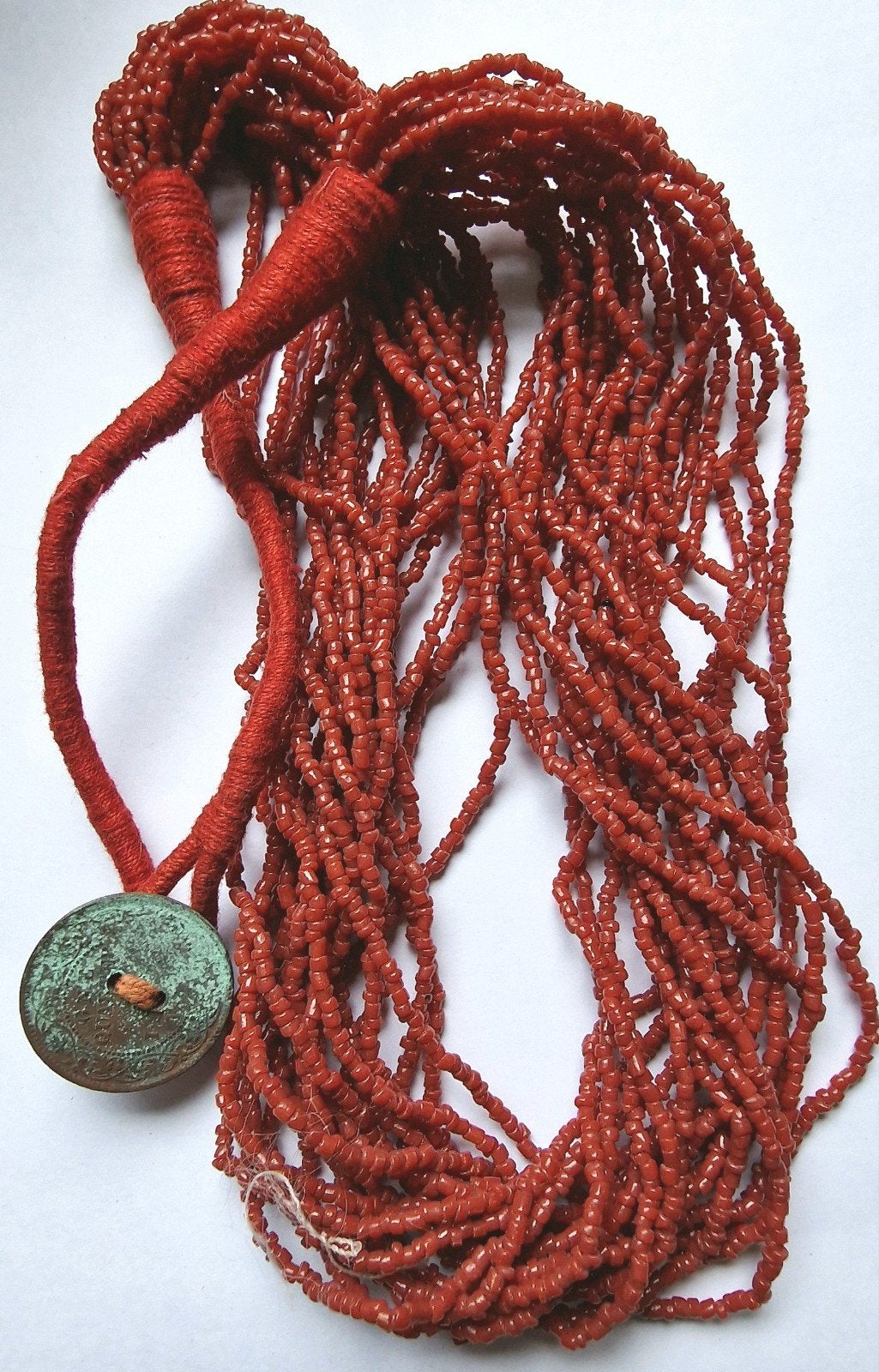 vintage koraalrood ketting, Ophalen of Verzenden