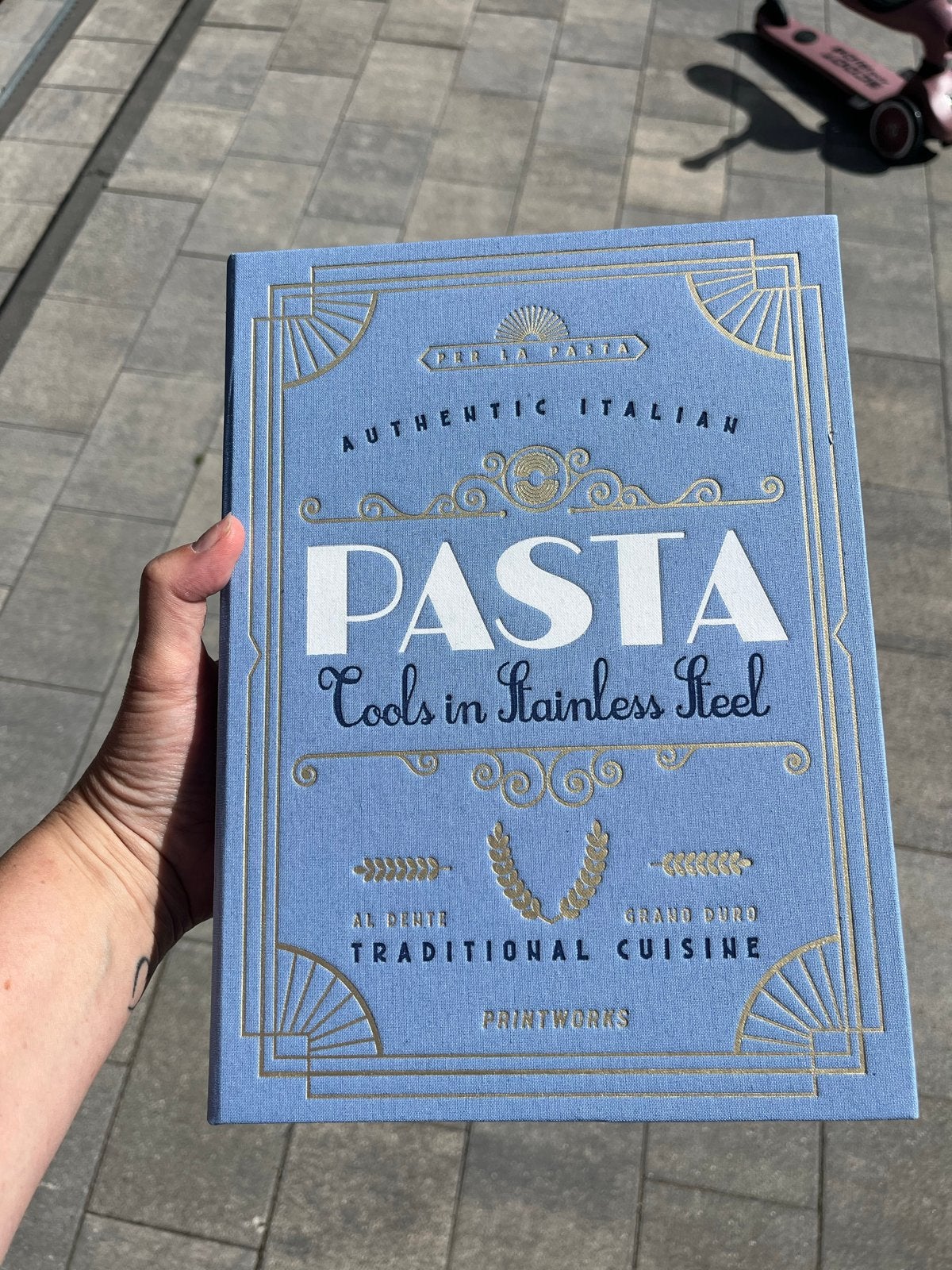 Pasta decoratie boek met RVS keukengerei - Nieuw, Ophalen of Verzenden, Nieuw