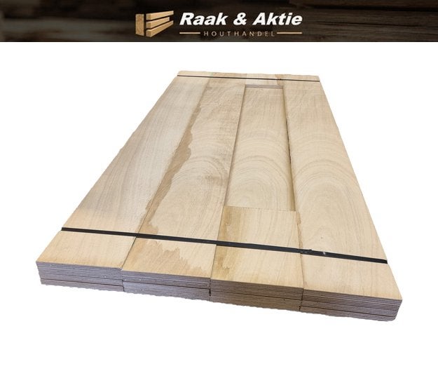 15 stroken Okoume Multiplex  25 x 192.5 cm - nr: P3, Ophalen, Nieuw, Multiplex, 20 tot 50 mm