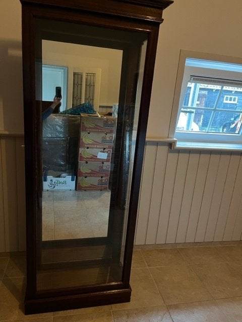 Vitrine kast, Ophalen, Met plank(en), Eikenhout, 50 tot 100 cm