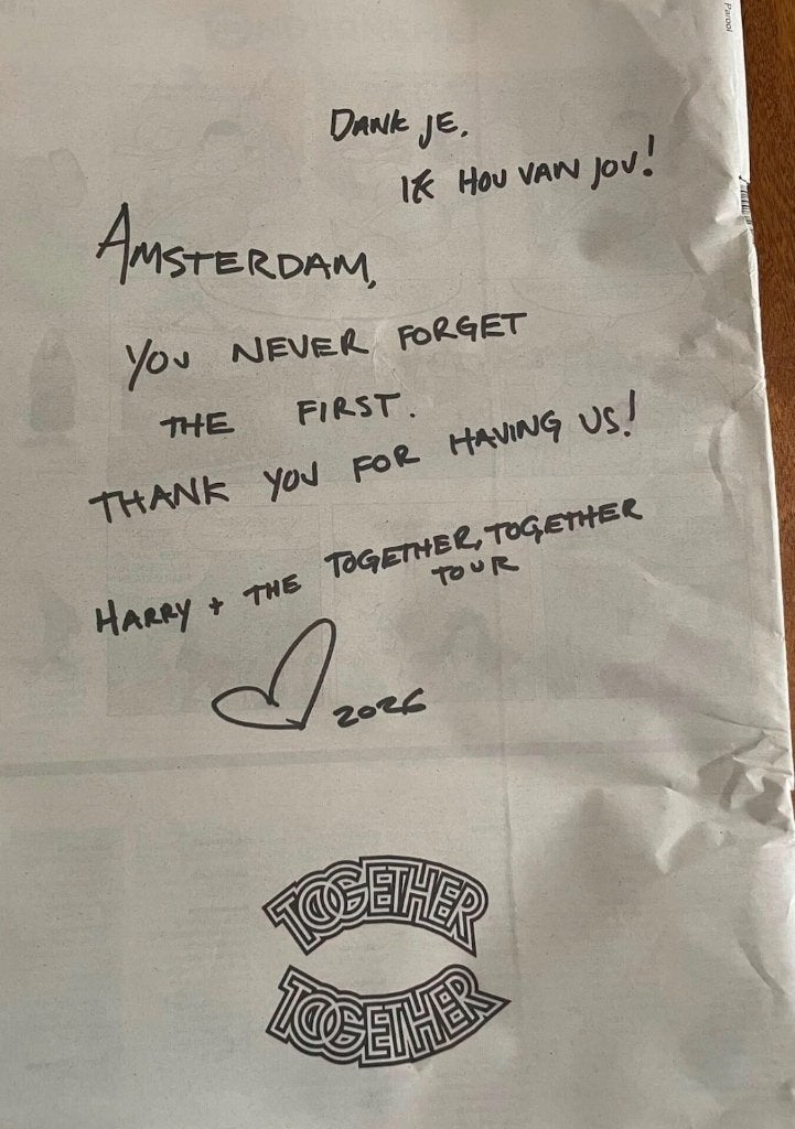 Harry styles krant, Ophalen of Verzenden, Zo goed als nieuw, Krant