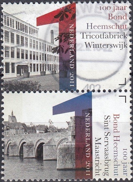 Nederland 9.05.6- 2011- Bond Heemschut- NVPH-2851-2852 - G, Postzegels en Munten, Verzenden, Na 1940, Gestempeld