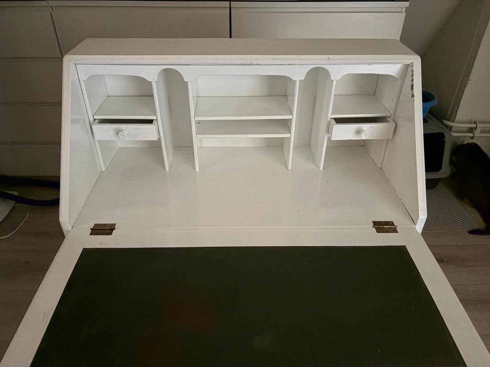 wit secretaire bureau met lade en kast, Huis en Inrichting, Ophalen, Gebruikt