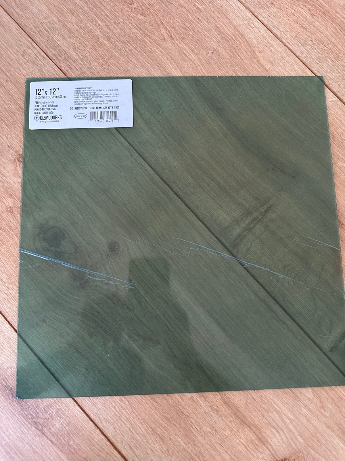 PEI Polyetherimide plaat 12"x12" (305x305mm) voor 3D-printer, Computers en Software, 3D Printers, Ophalen, Nieuw, Filament