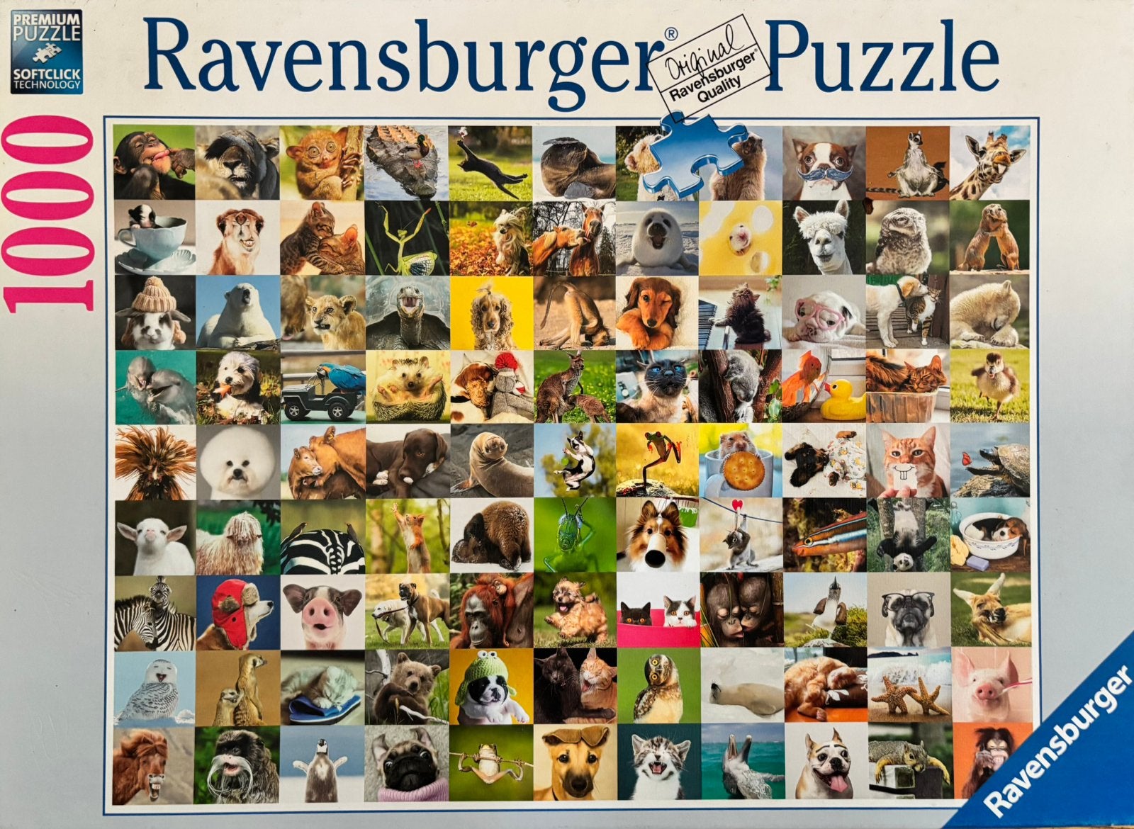 Puzzle “99 vrolijke dieren”, Ophalen of Verzenden, Minder dan 500 stukjes, Zo goed als nieuw