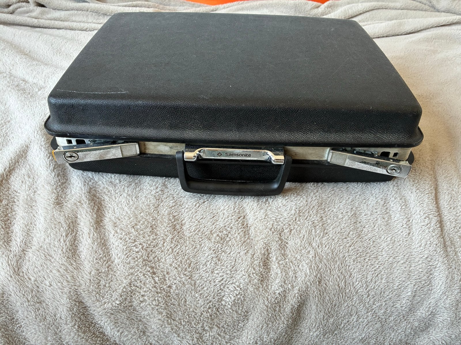 Samsonite Aktetas - Vintage Zwart, 40 tot 60 cm, Gebruikt, Zwart, 35 tot 55 cm