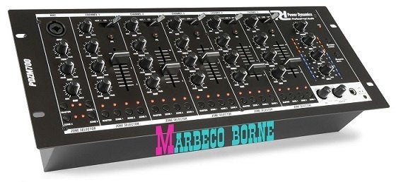 Install. Mixer, Mengpaneel, 6-kanaals, USB, 4 zones, PDZM700, Info@marbeco.com, Power Dynamics, Nieuw, Overige instrumenten