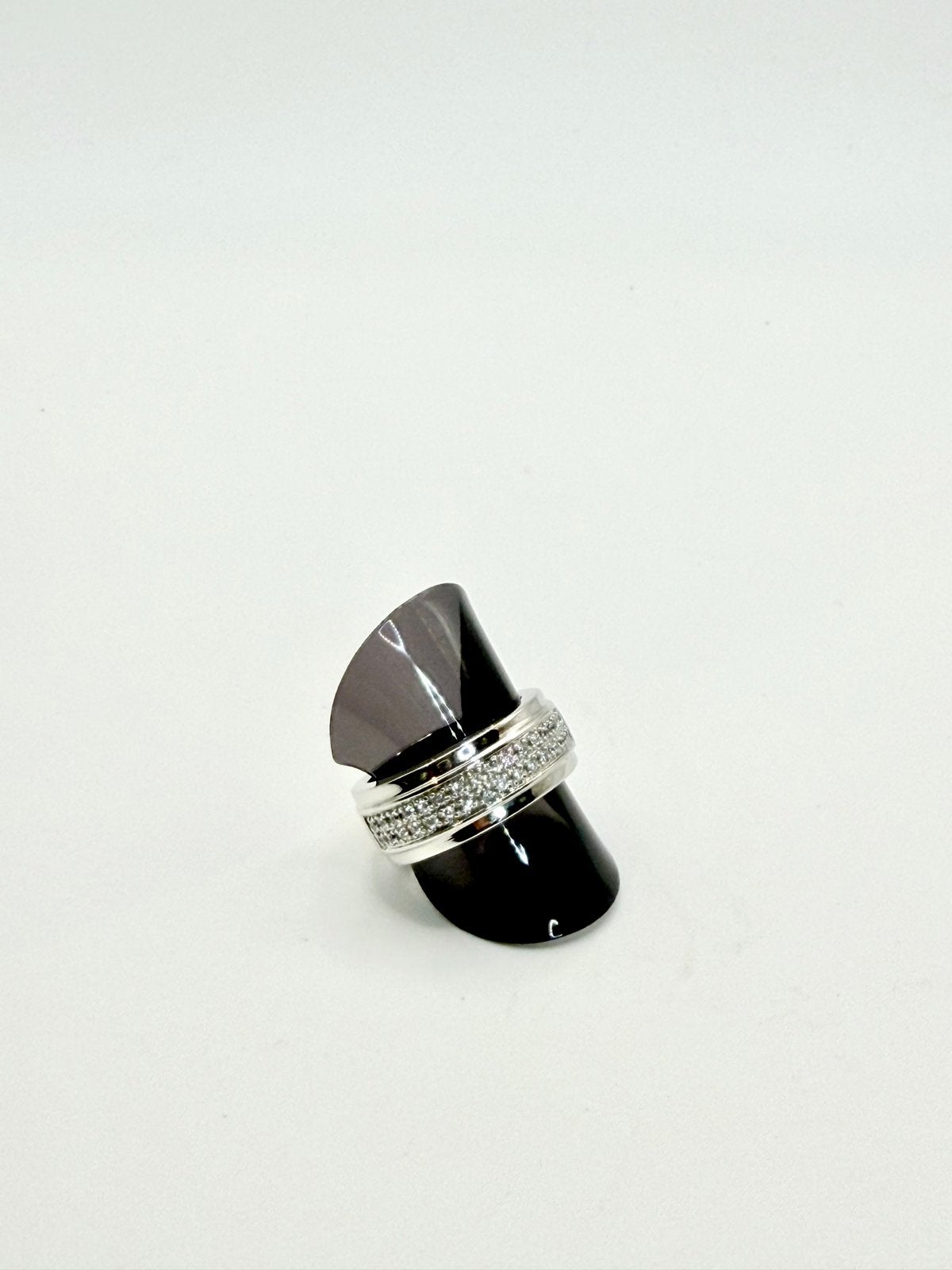 Zilveren ring 925 met glanzende zirkonia maat 19, Sieraden, Tassen en Uiterlijk, Ringen, Met kristal, 19 tot 20, Nieuw, Ophalen of Verzenden