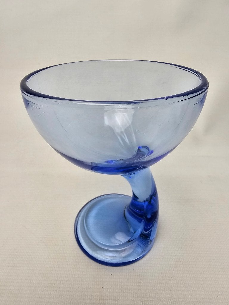 # Bormioli Rocco Kobalt Blauw IJscoupe Cocktailglas, Glas of Glazen, Gebruikt, Ophalen of Verzenden, Glas