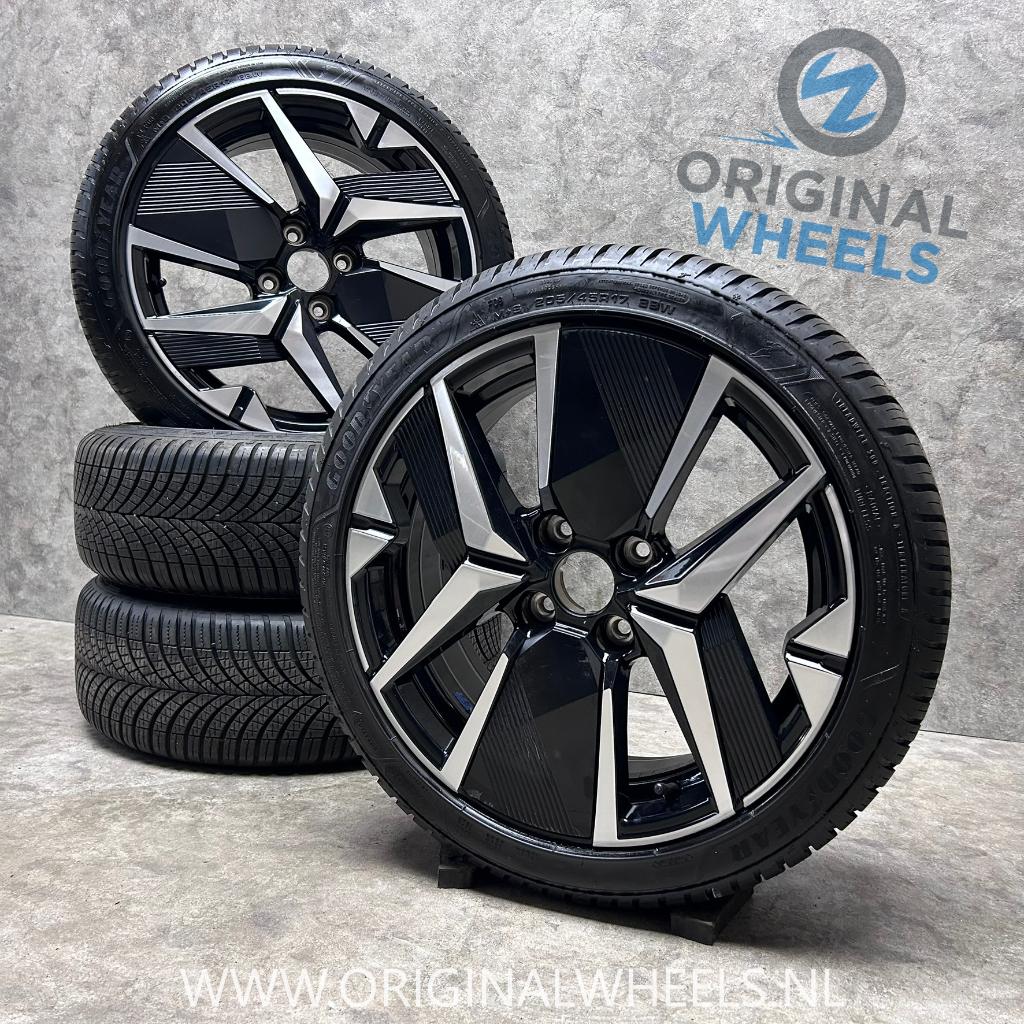 17 inch originele velgen + all season banden Peugeot 208 GT, Auto-onderdelen, Banden en Velgen, Gebruikt, Banden en Velgen, 17 inch