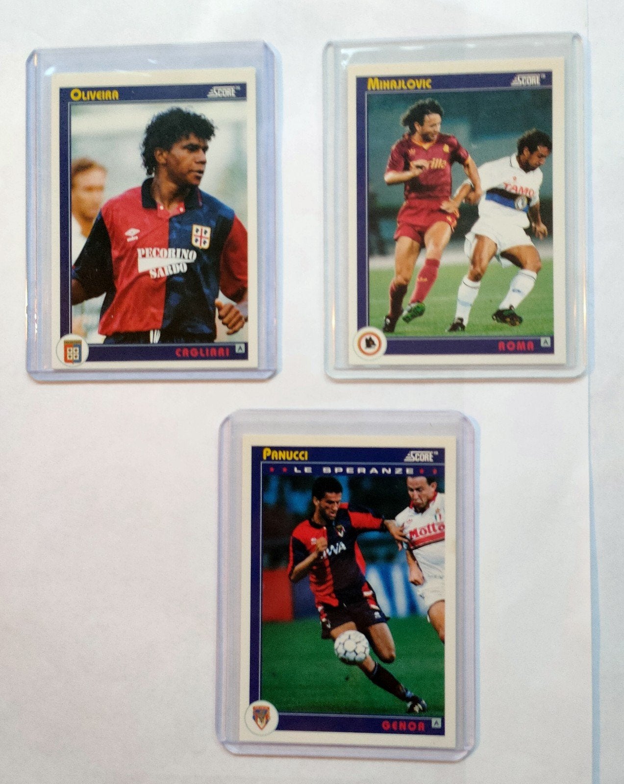 Mihajlovic Roma.. Oliveira Cagliari..Panucci Genoa..Score It, Verzenden, Zo goed als nieuw, Buitenlandse clubs, Spelerskaart