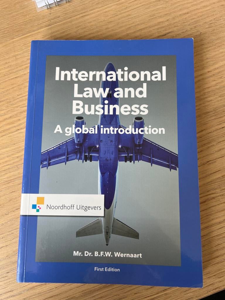 International Law and Business - Wernaart (First Edition), Ophalen of Verzenden, Alpha, Zo goed als nieuw, WO