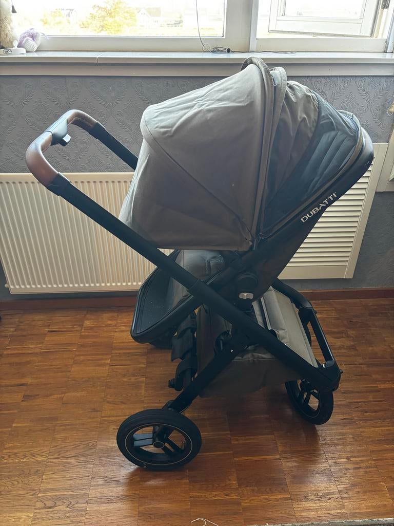Dubatti Kinderwagen Compleet - Groen met Cognac, Gebruikt, Combiwagen, Met reiswieg, Ophalen