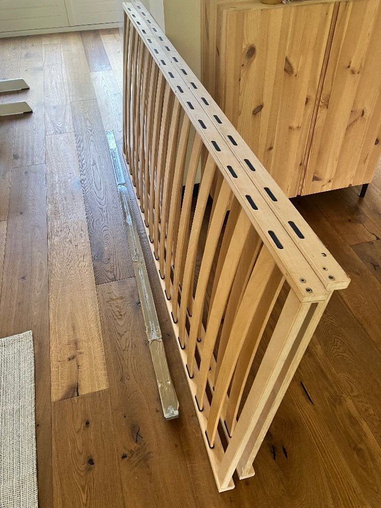 2 houten lattenbodems 190cm x 80cm, Ophalen, Gebruikt, Tweepersoons, 190 cm of minder