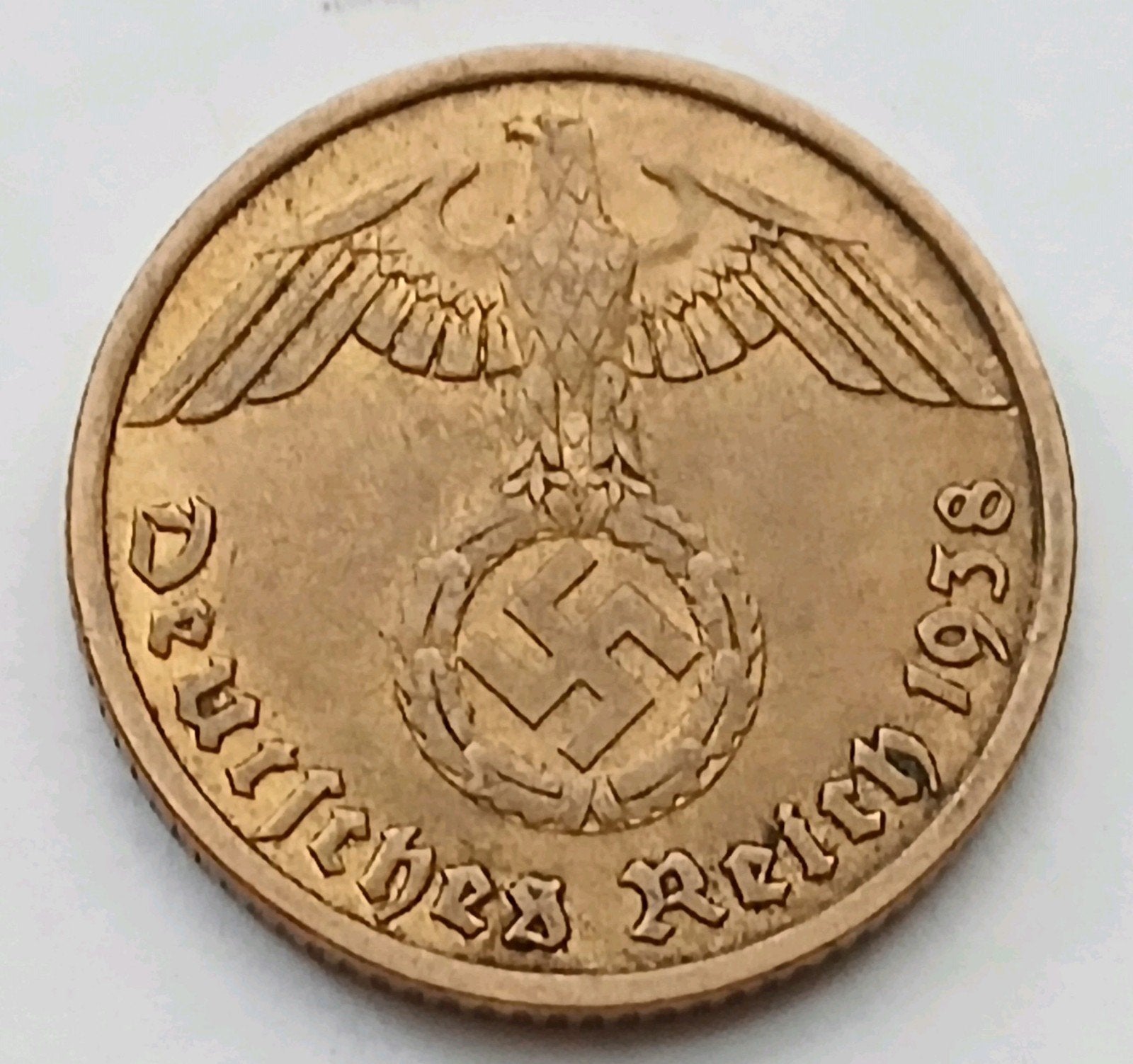 10 Reichspfennig 1938J Nazi Duitsland Oude Munt WO2 Swastika, Ophalen of Verzenden, Duitsland