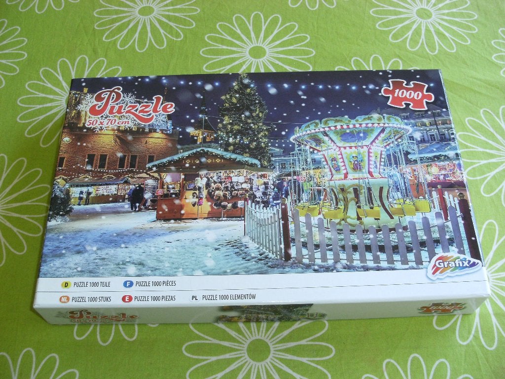 Grafix puzzel - Winter kermis - 1000 stukjes, Ophalen of Verzenden, 500 t/m 1500 stukjes, Zo goed als nieuw, Legpuzzel