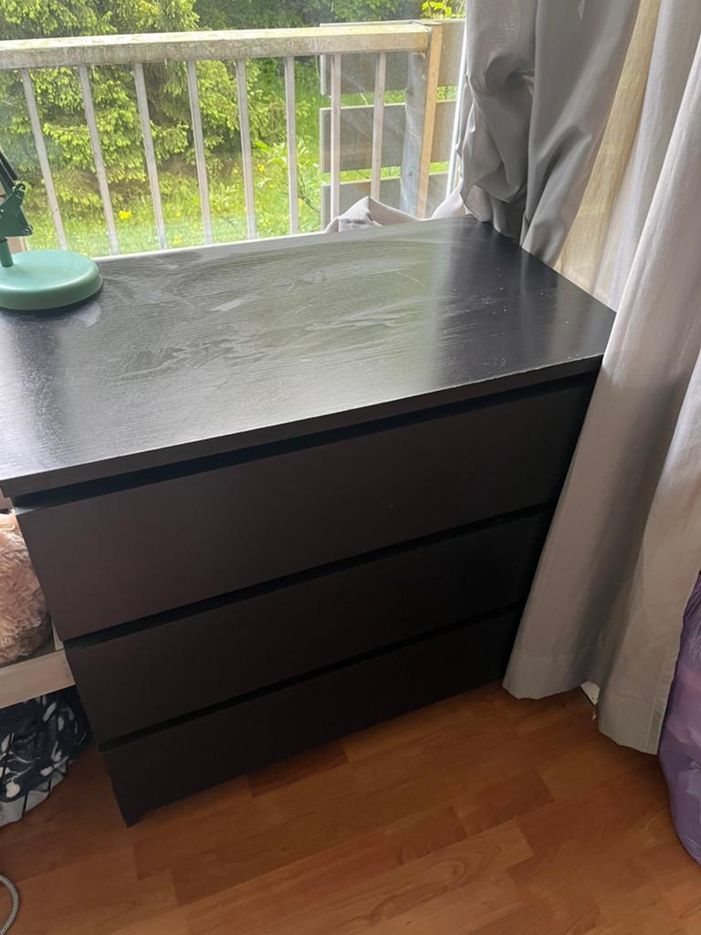 Ikea ladekast 3 lades, Huis en Inrichting, Kasten | Ladekasten, Ophalen, Gebruikt, 50 tot 100 cm, Minder dan 100 cm