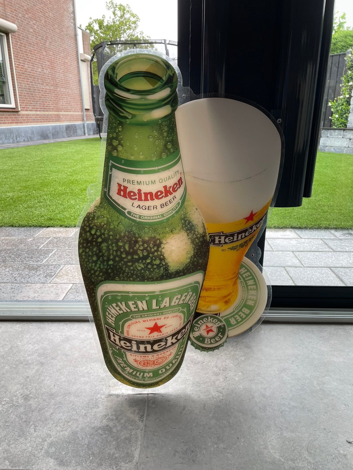 Heineken wandbord, Gebruikt, 80 cm, Meerkleurig, Ophalen of Verzenden