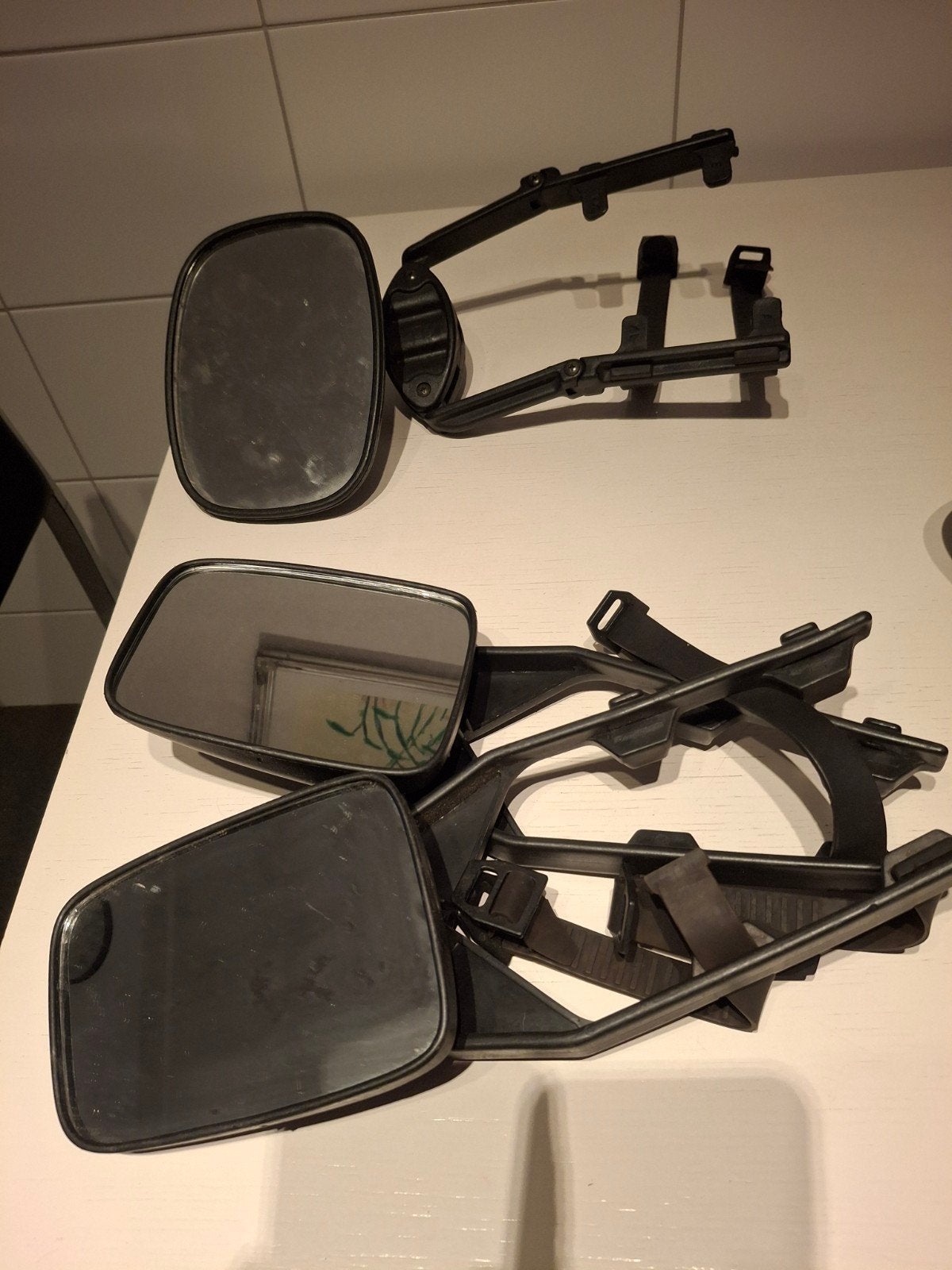 5 caravanspiegels, Ophalen, Gebruikt